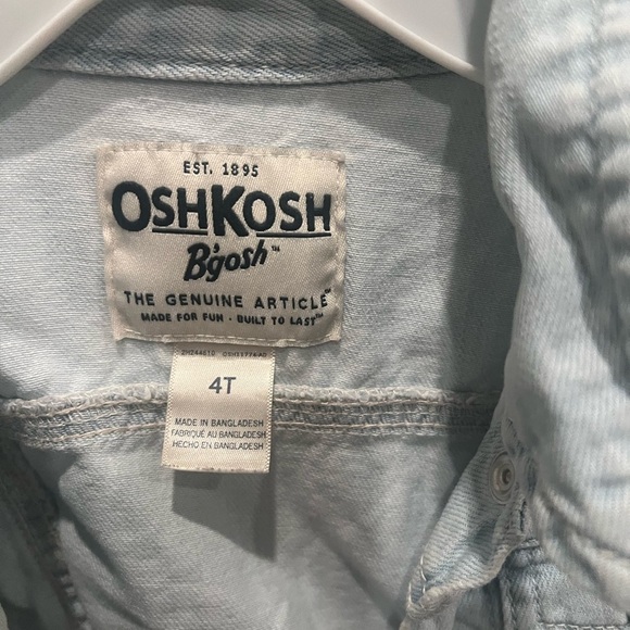 OshKosh B'gosh Kids' Light Blue Jean Jacket 4T - Picture 2 of 2